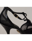 Dolce & Gabbana Elegant Black Stiletto Heeled Sandals
