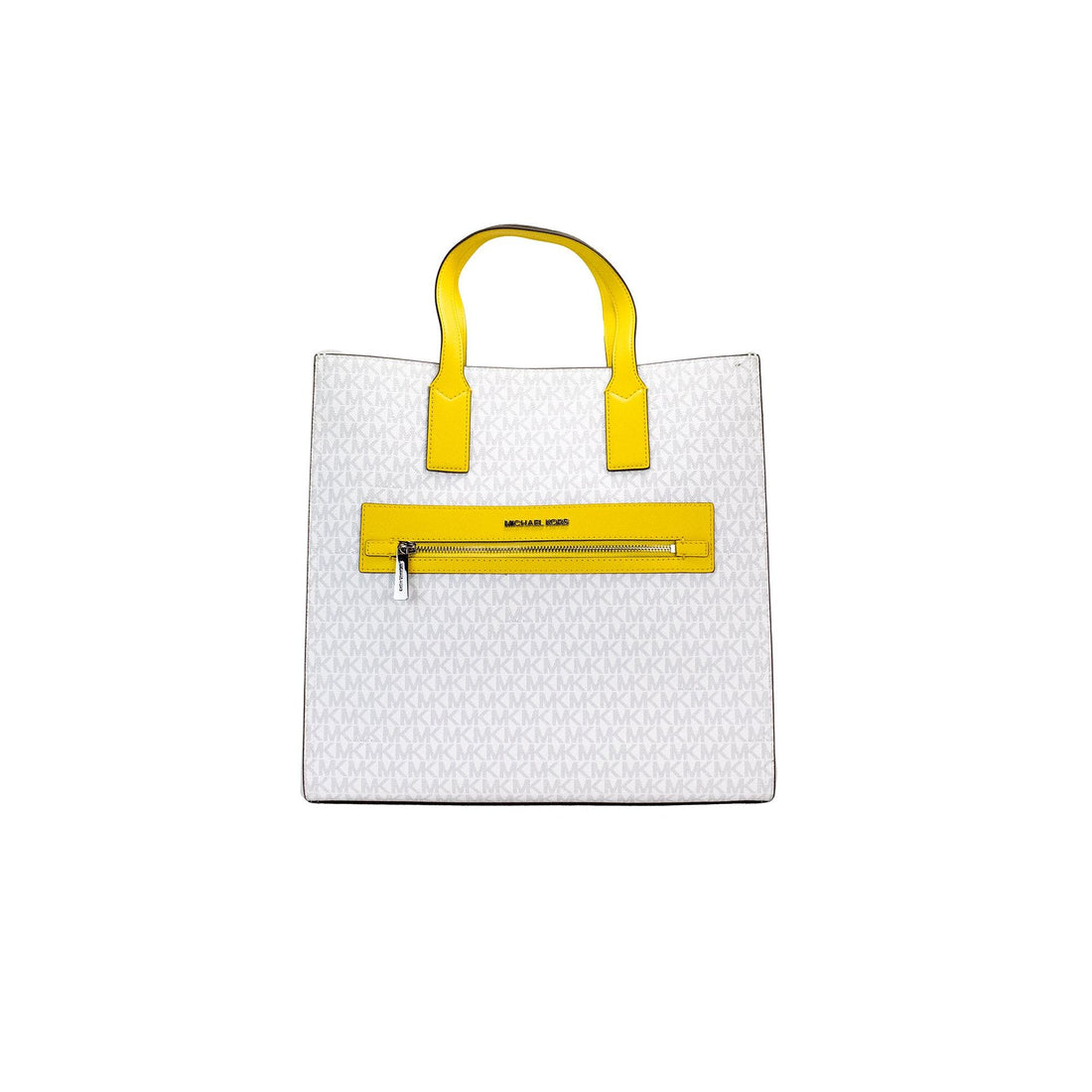 Michael Kors Kenly Large Signature Citrus PVC North South Tote Computer Handbag
