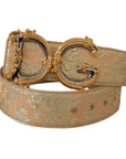 Dolce & Gabbana Elegant Leather Belt with Logo Buckle