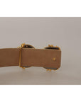 Dolce & Gabbana Elegant Leather Belt with Logo Buckle