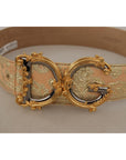 Dolce & Gabbana Elegant Leather Belt with Logo Buckle