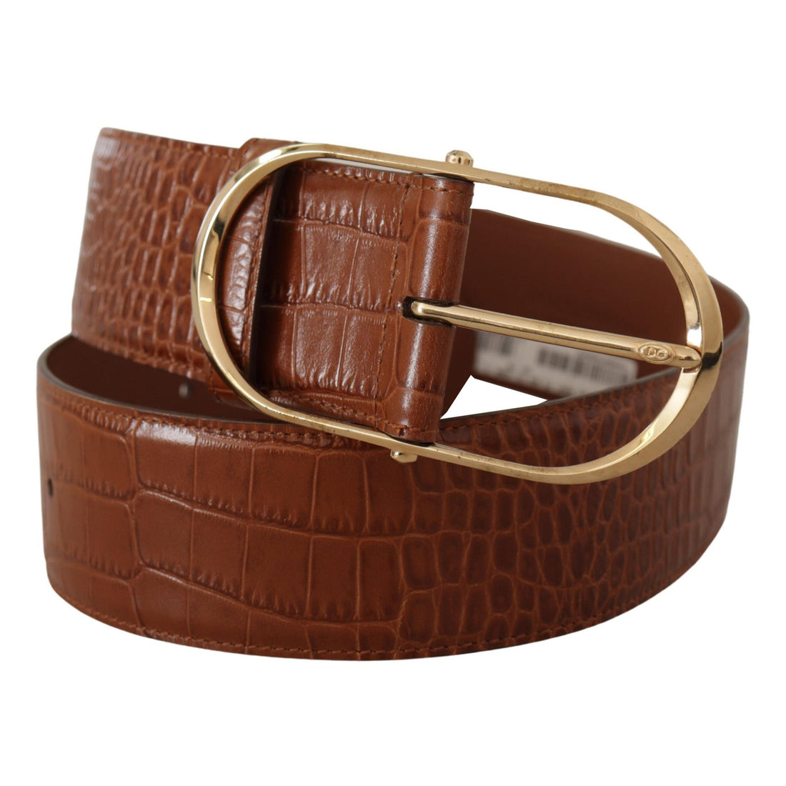 Dolce & Gabbana Enchanting Engraved Logo Leather Belt