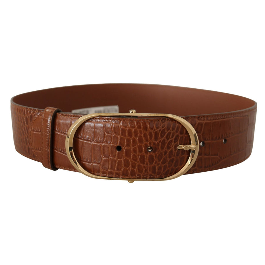 Dolce & Gabbana Enchanting Engraved Logo Leather Belt