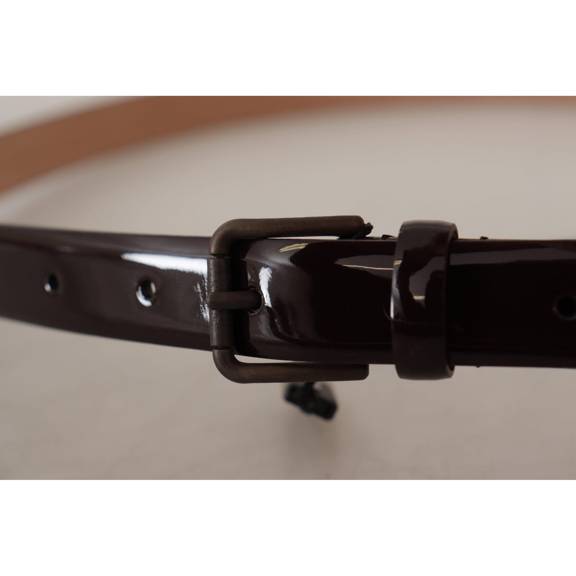 Dolce &amp; Gabbana Elegant Black Leather Logo Buckle Belt