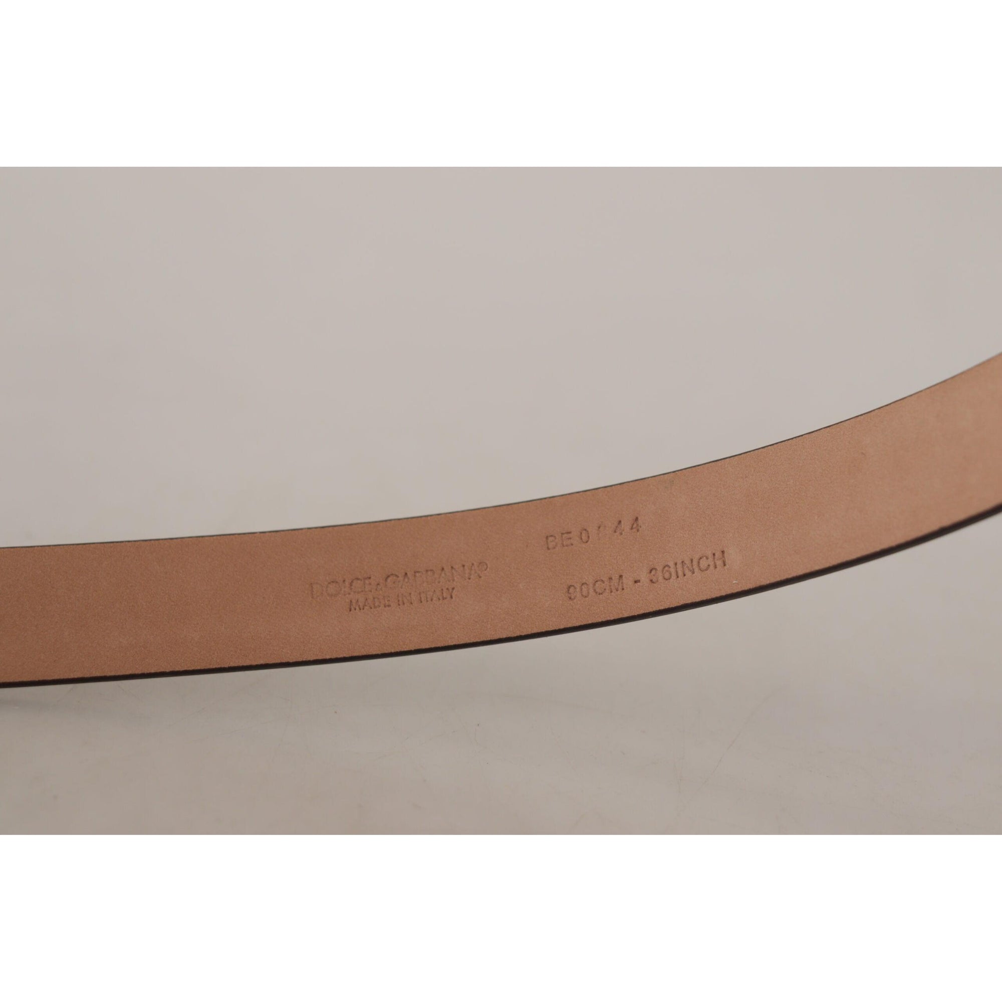 Dolce &amp; Gabbana Elegant Black Leather Logo Buckle Belt