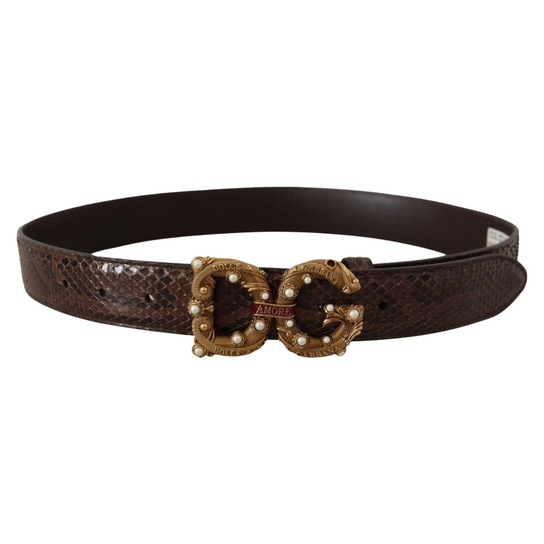 Dolce & Gabbana Elegant Snakeskin Leather Belt