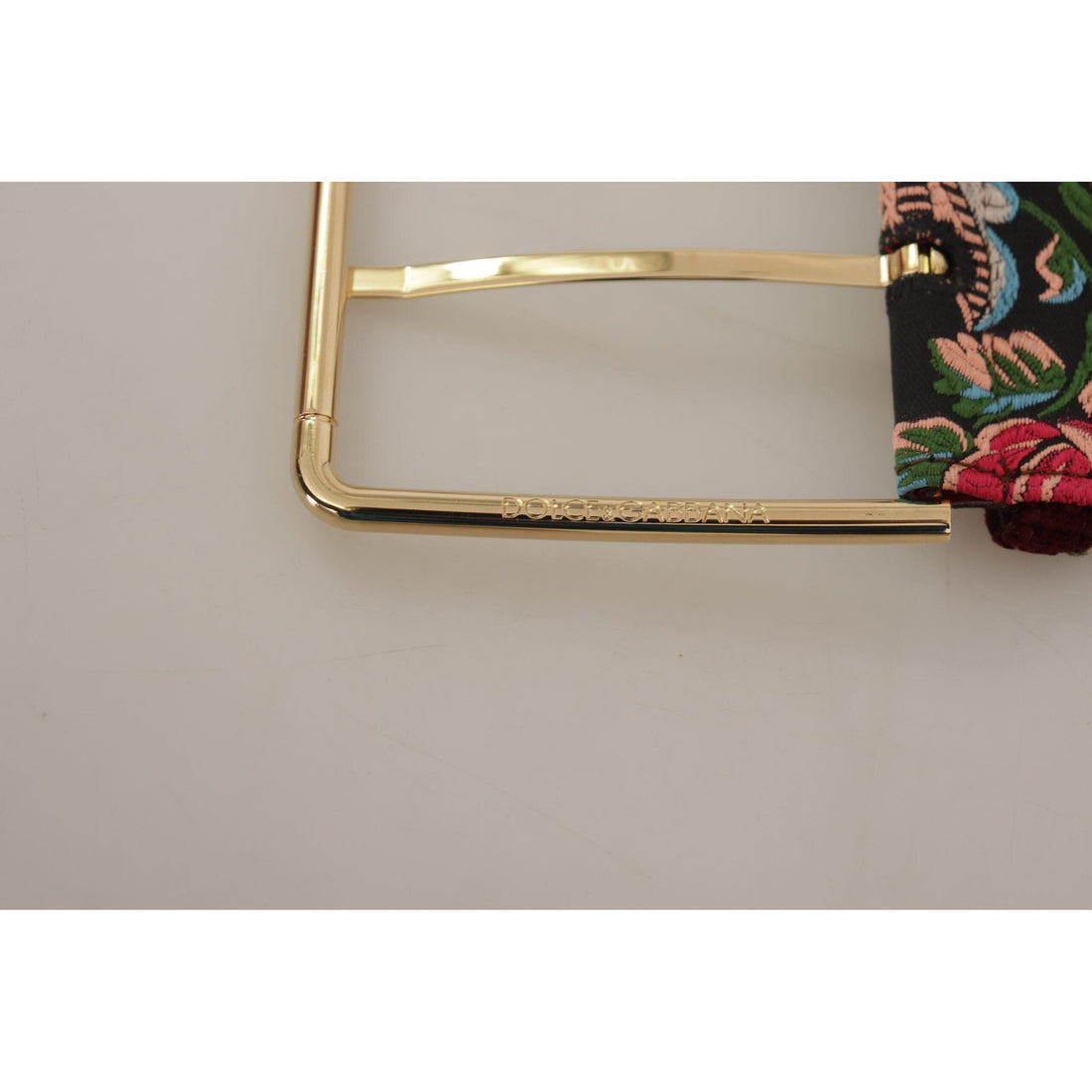 Dolce & Gabbana Engraved Logo Multicolor Leather Belt