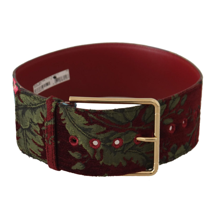 Dolce & Gabbana Engraved Logo Multicolor Leather Belt