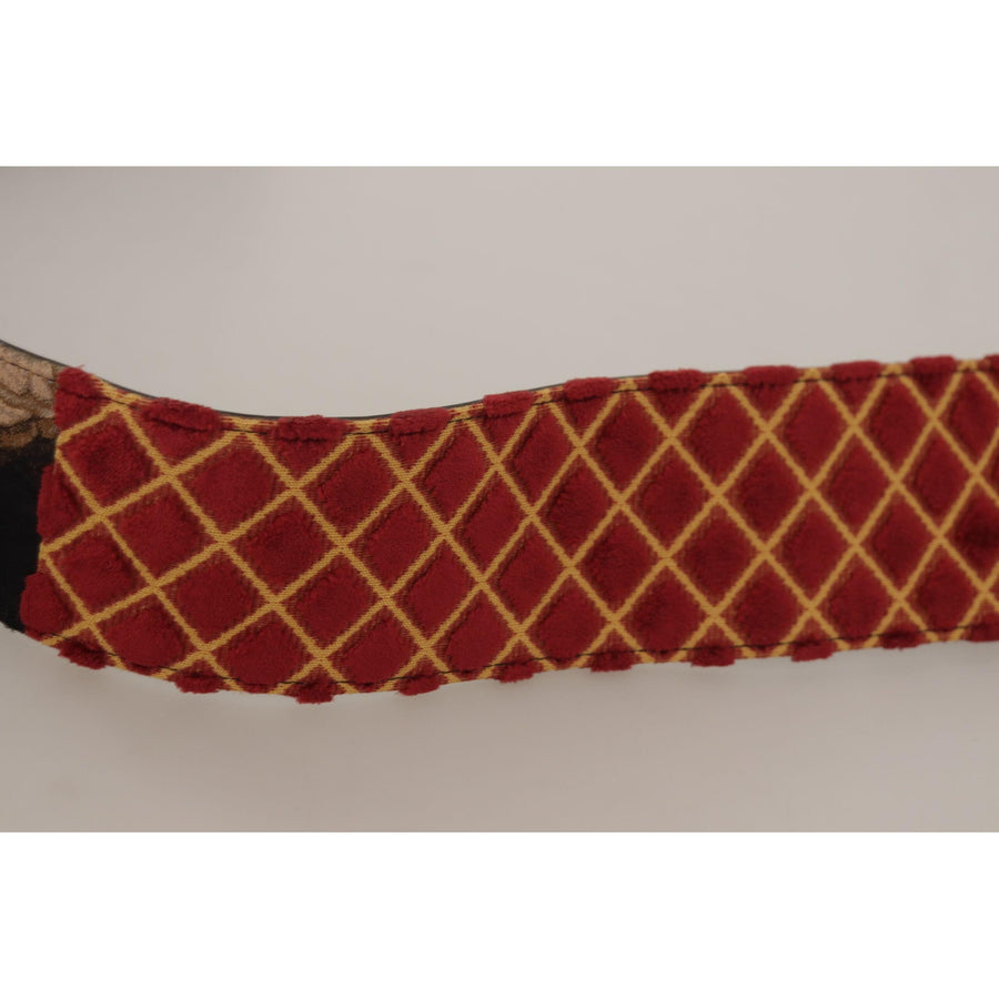 Dolce & Gabbana Engraved Logo Multicolor Leather Belt