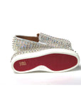 Christian Louboutin White Ab/Clear Ab Roller Boat Woman Flat Sneaker