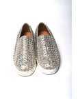 Christian Louboutin White Ab/Clear Ab Roller Boat Woman Flat Sneaker