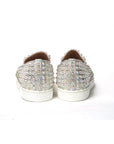 Christian Louboutin White Ab/Clear Ab Roller Boat Woman Flat Sneaker