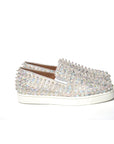 Christian Louboutin White Ab/Clear Ab Roller Boat Woman Flat Sneaker