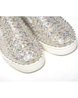 Christian Louboutin White Ab/Clear Ab Roller Boat Woman Flat Sneaker