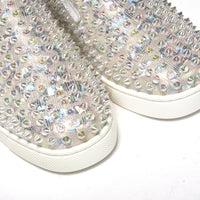 Christian Louboutin White Ab/Clear Ab Roller Boat Woman Flat Sneaker