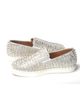 Christian Louboutin White Ab/Clear Ab Roller Boat Woman Flat Sneaker