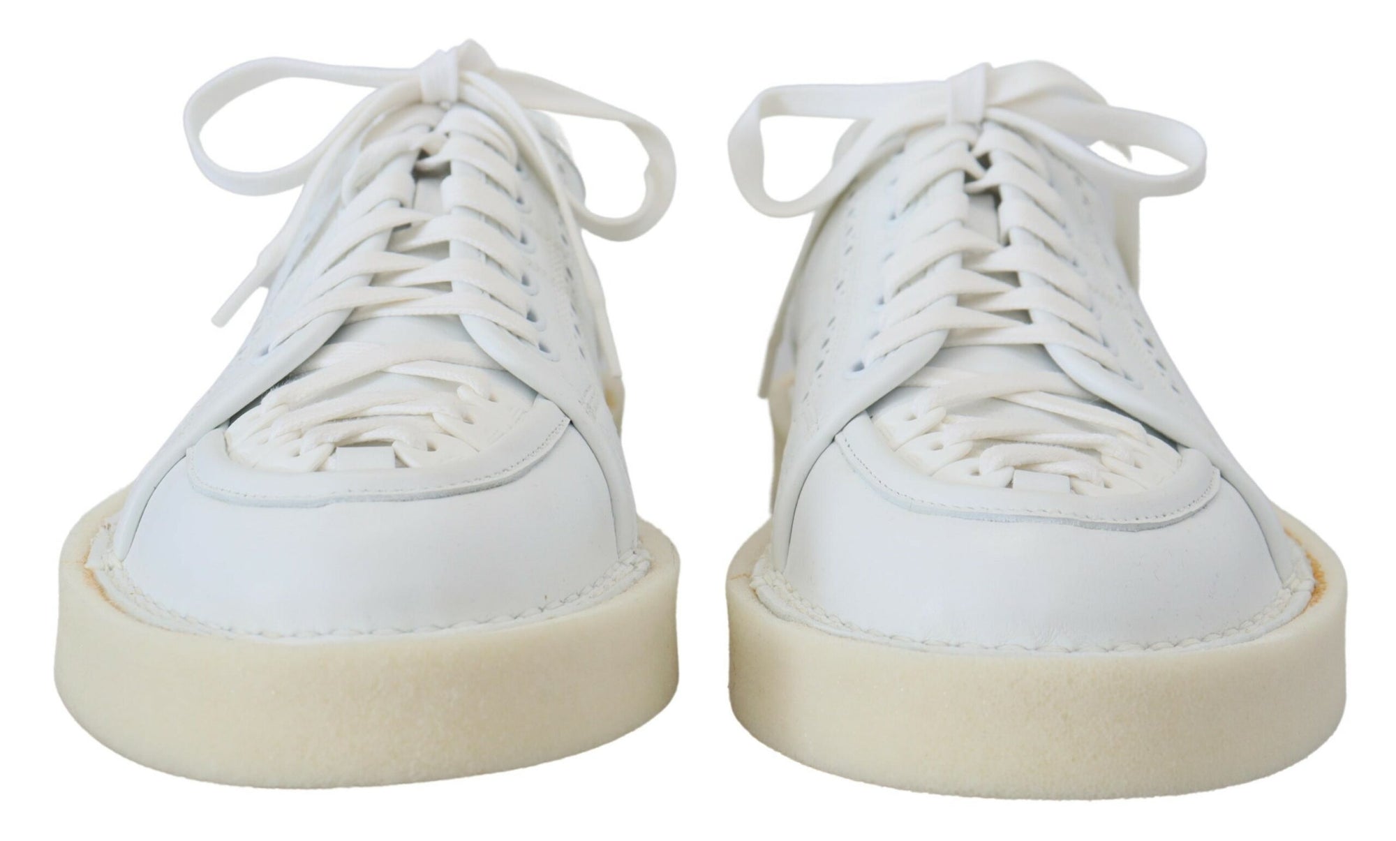 Dolce &amp; Gabbana Elegant White Low Top Oxford Sneakers