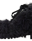 Dolce & Gabbana Black Leather Shearling Ankle Boots