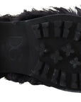 Dolce & Gabbana Black Leather Shearling Ankle Boots