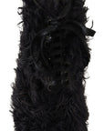 Dolce & Gabbana Black Leather Shearling Ankle Boots