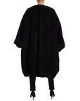 Dolce & Gabbana Elegant Black Cashmere Blend Overcoat Jacket