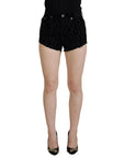 Dolce & Gabbana Elegant High Waist Denim Hot Pants Shorts