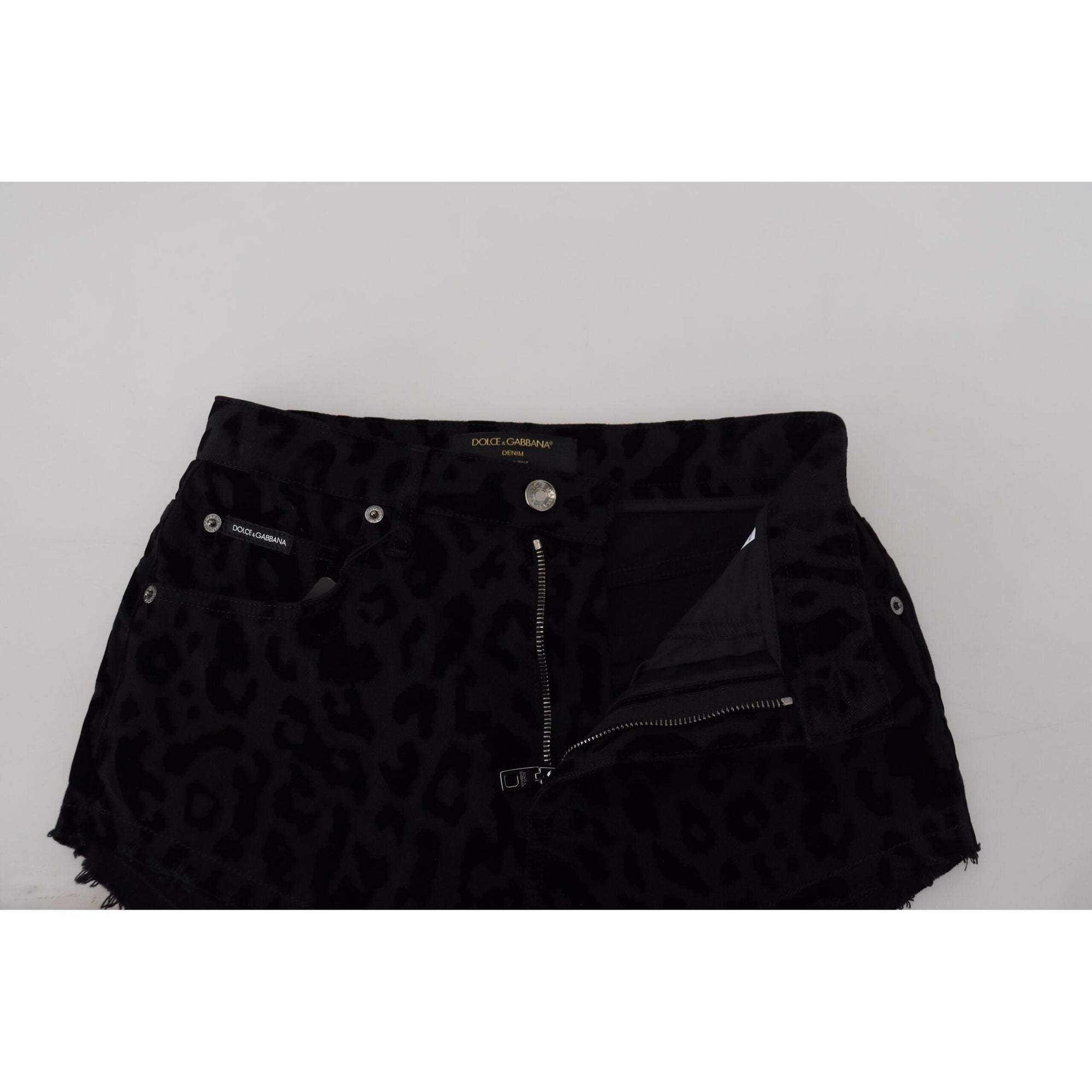 Dolce &amp; Gabbana Elegant High Waist Denim Hot Pants Shorts