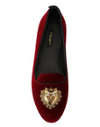 Dolce & Gabbana Bordeaux Velvet Devotion Loafers