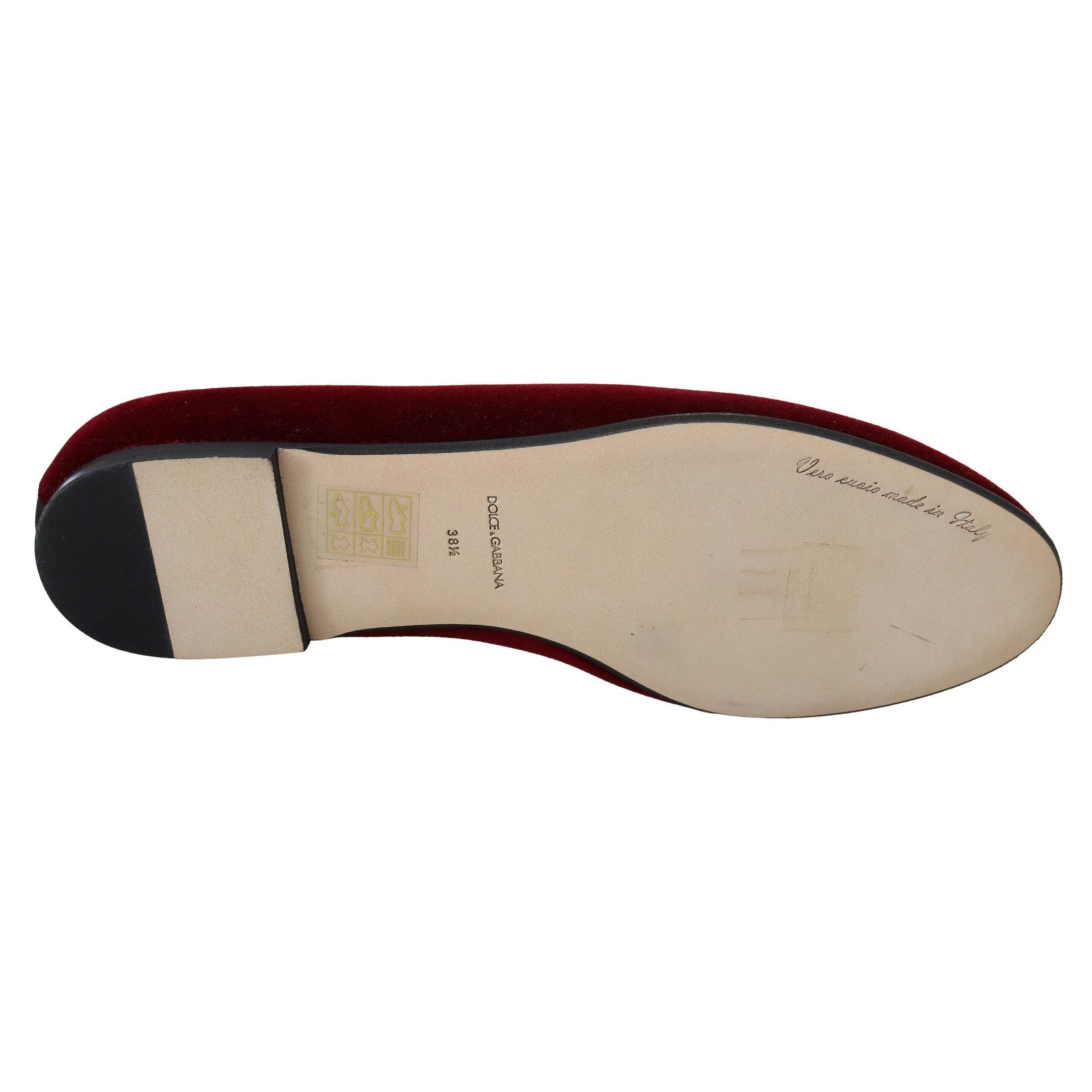 Dolce &amp; Gabbana Bordeaux Velvet Devotion Loafers