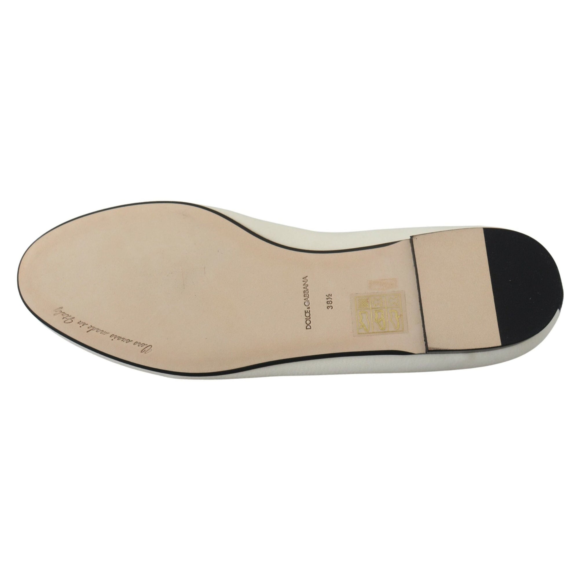 Dolce &amp; Gabbana Elegant White Velvet Loafers with Gold Heart Detail