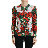 Dolce & Gabbana Elegant Floral Crewneck Cardigan