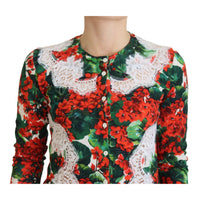 Dolce & Gabbana Elegant Floral Crewneck Cardigan