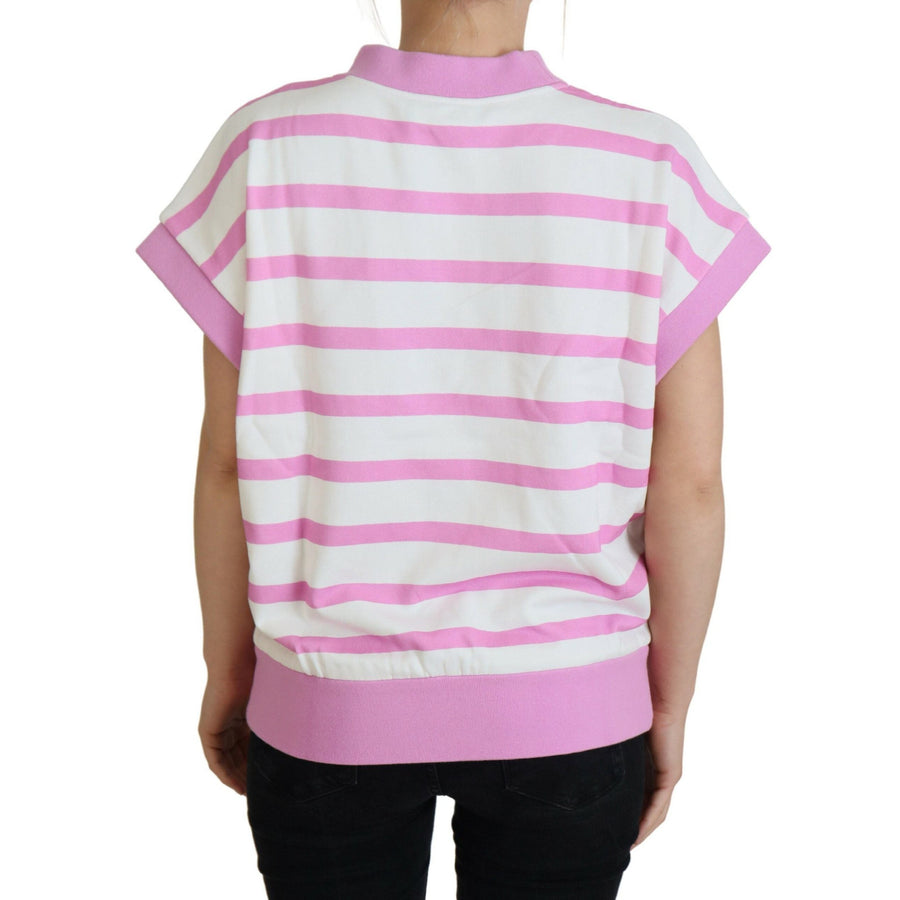 Dolce & Gabbana Exclusive Striped Cotton Crew Neck Tee