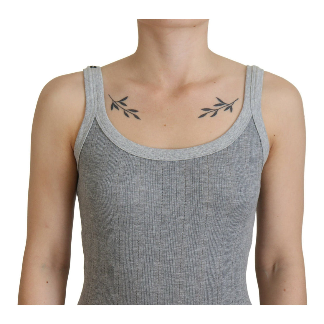 Dolce & Gabbana Chic Gray Sleeveless Modal-Cotton Top