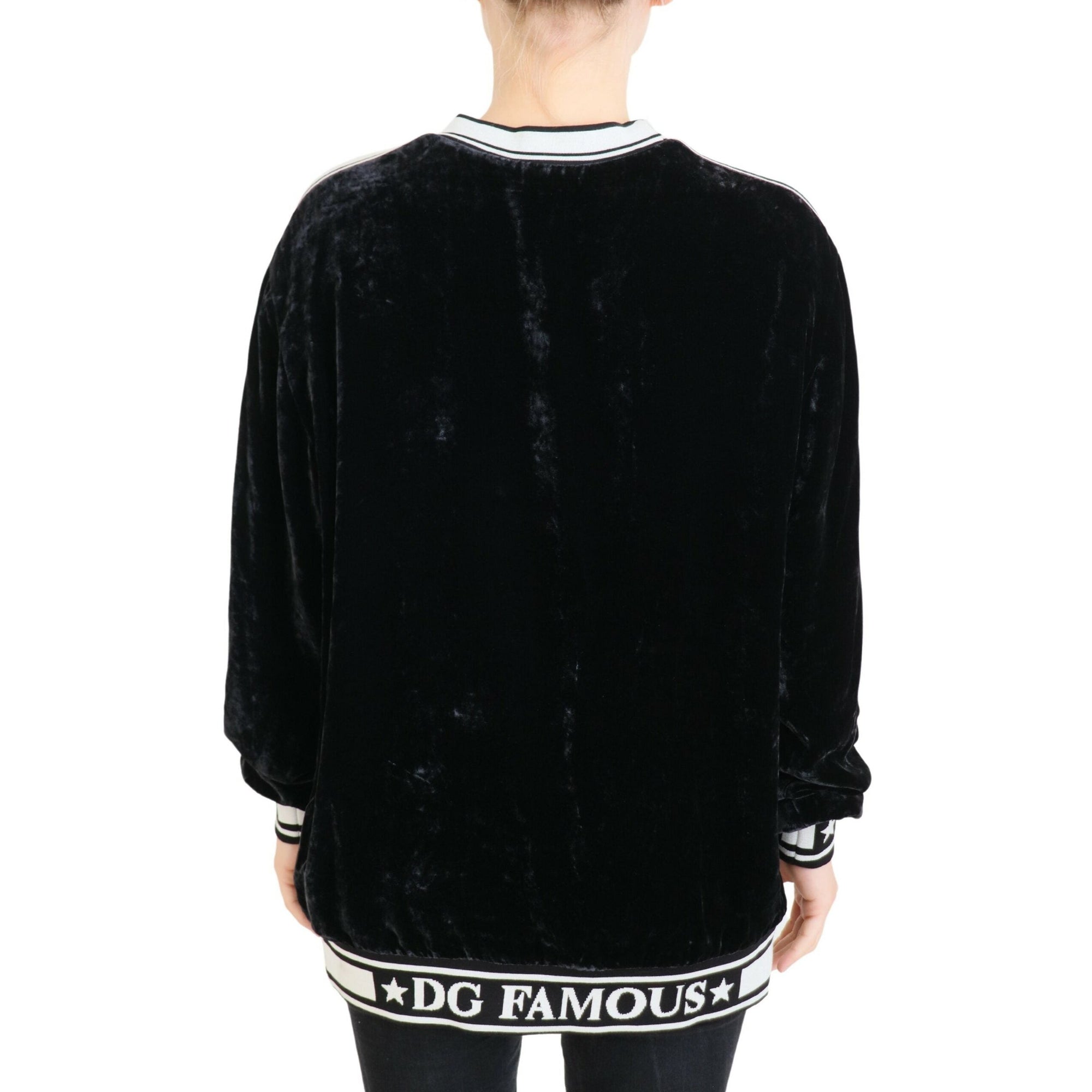 Dolce &amp; Gabbana Elegant Silk Blend Velvet Sweater