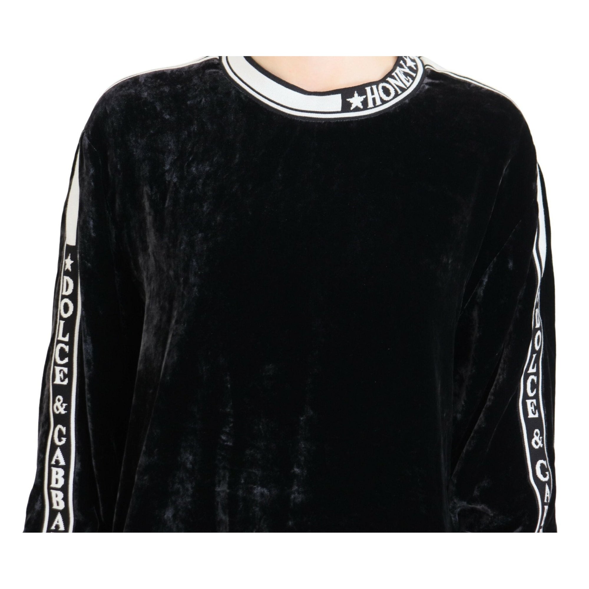 Dolce &amp; Gabbana Elegant Silk Blend Velvet Sweater