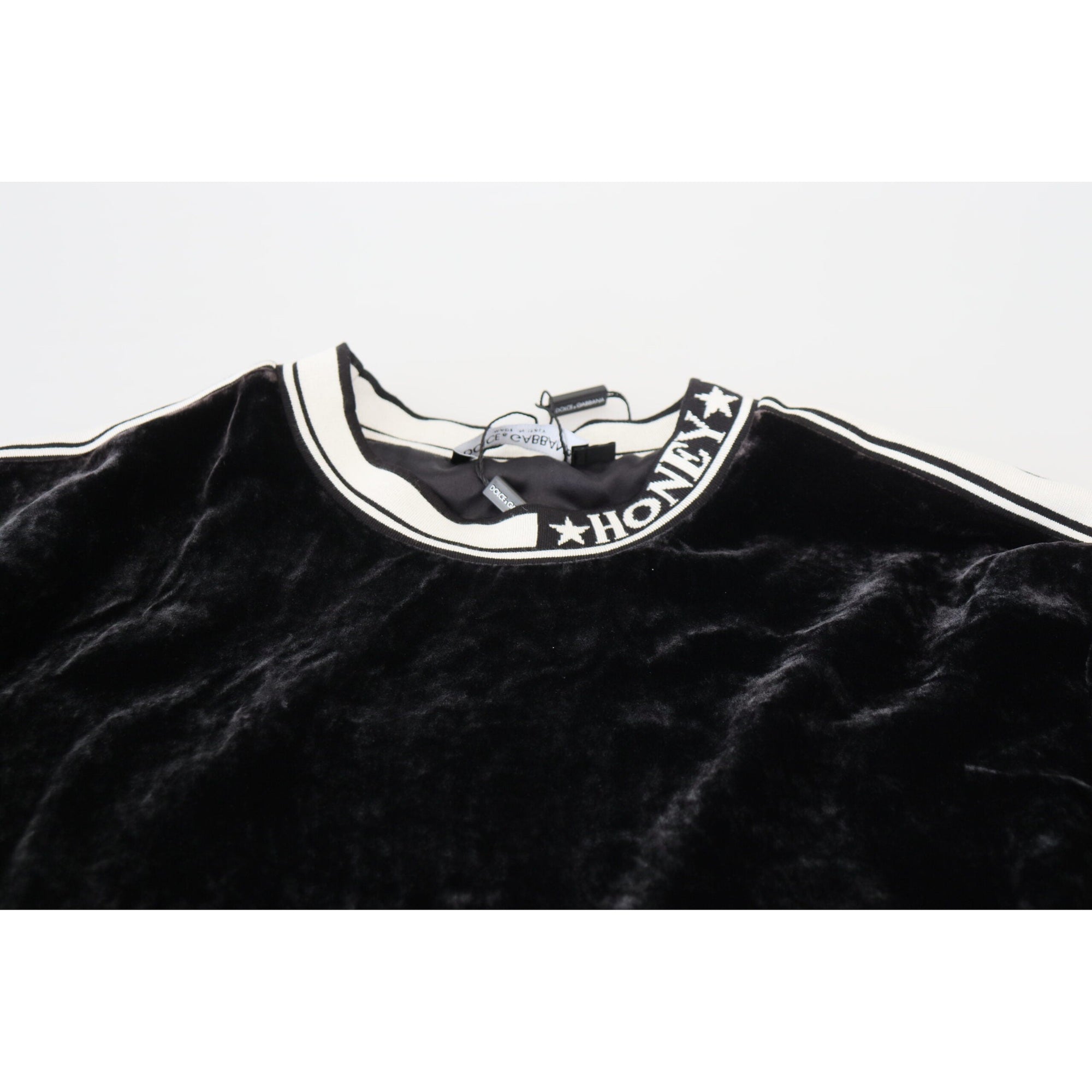 Dolce &amp; Gabbana Elegant Silk Blend Velvet Sweater