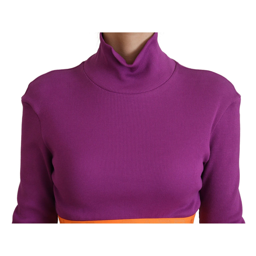 Dolce & Gabbana Elegant Purple Turtle Neck Pullover Sweater