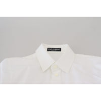 Dolce & Gabbana Elegant White Cotton Button-Up Top