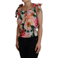 Dolce & Gabbana Elegant Floral Print Sleeveless Tank Top