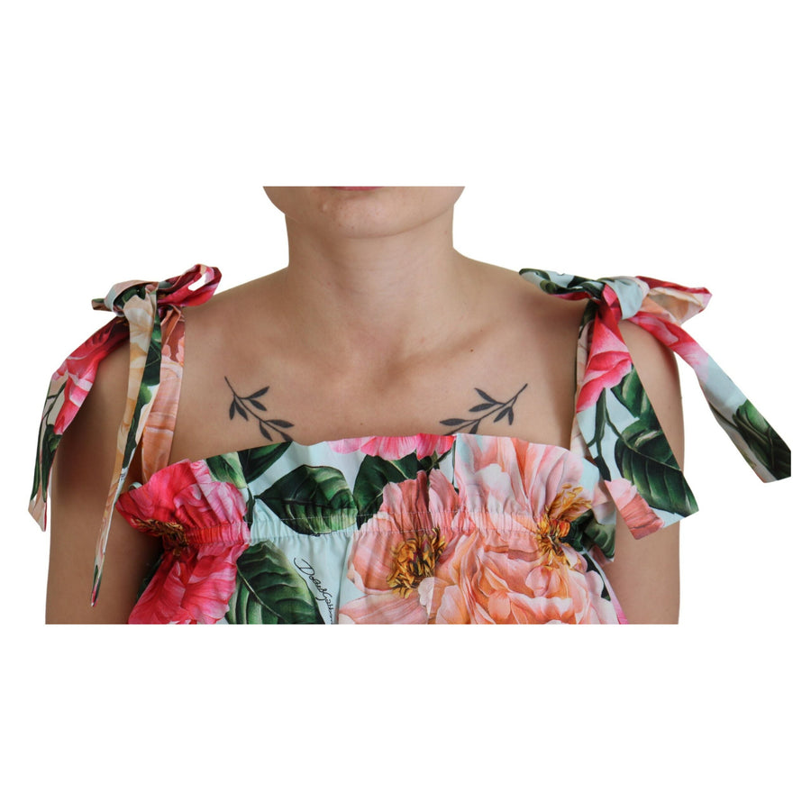 Dolce & Gabbana Elegant Floral Print Sleeveless Tank Top