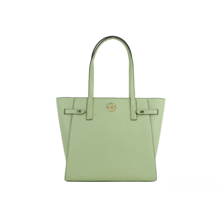 Michael Kors Carmen Large Light Sage Saffiano Leather North South Tote Handbag