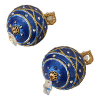 Dolce & Gabbana Elegant Dangling Crystal Christmas Ball Earrings