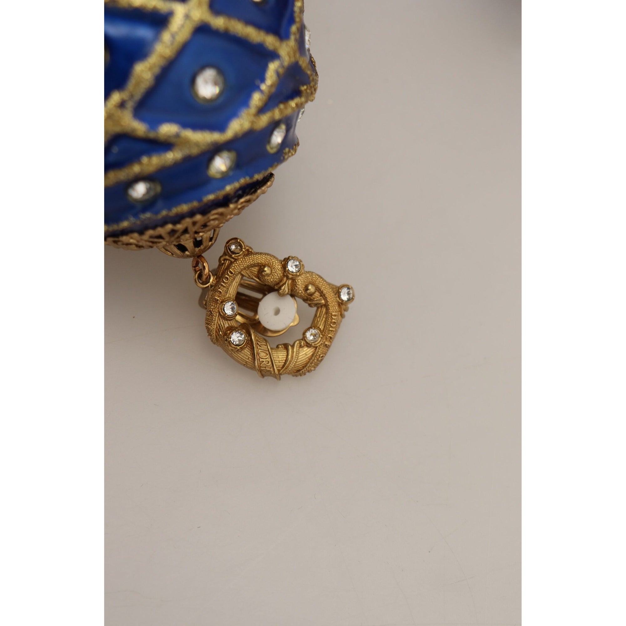 Dolce &amp; Gabbana Elegant Dangling Crystal Christmas Ball Earrings