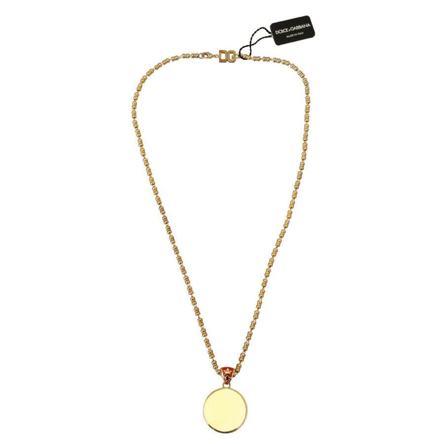 Dolce & Gabbana Elegant Gold Charm Chain Necklace