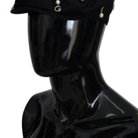 Dolce & Gabbana Elegant Black Cotton Newsboy Hat