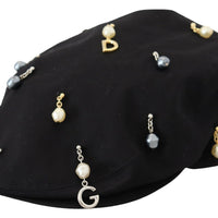 Dolce & Gabbana Elegant Black Cotton Newsboy Hat