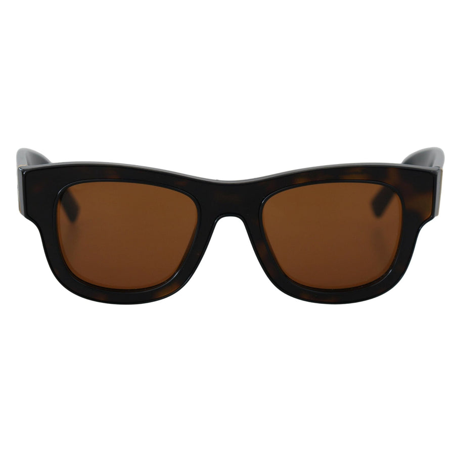 Dolce & Gabbana Chic Brown Acetate Sunglasses