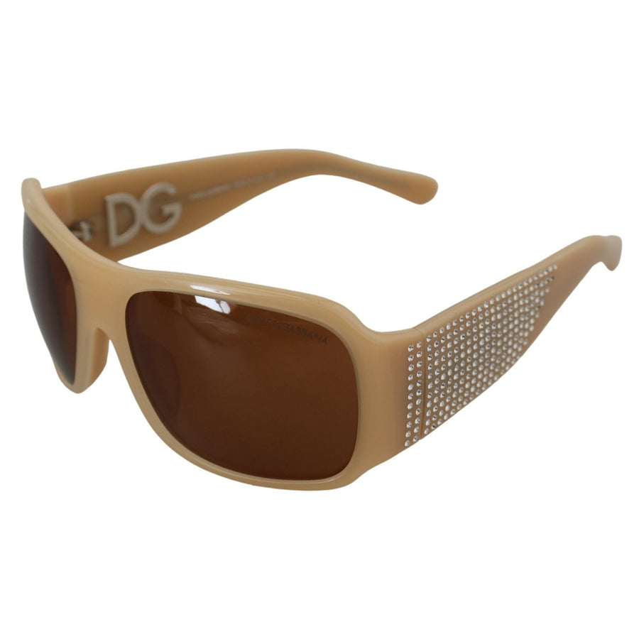 Dolce & Gabbana Elegant Cream Swarovski Sunglasses