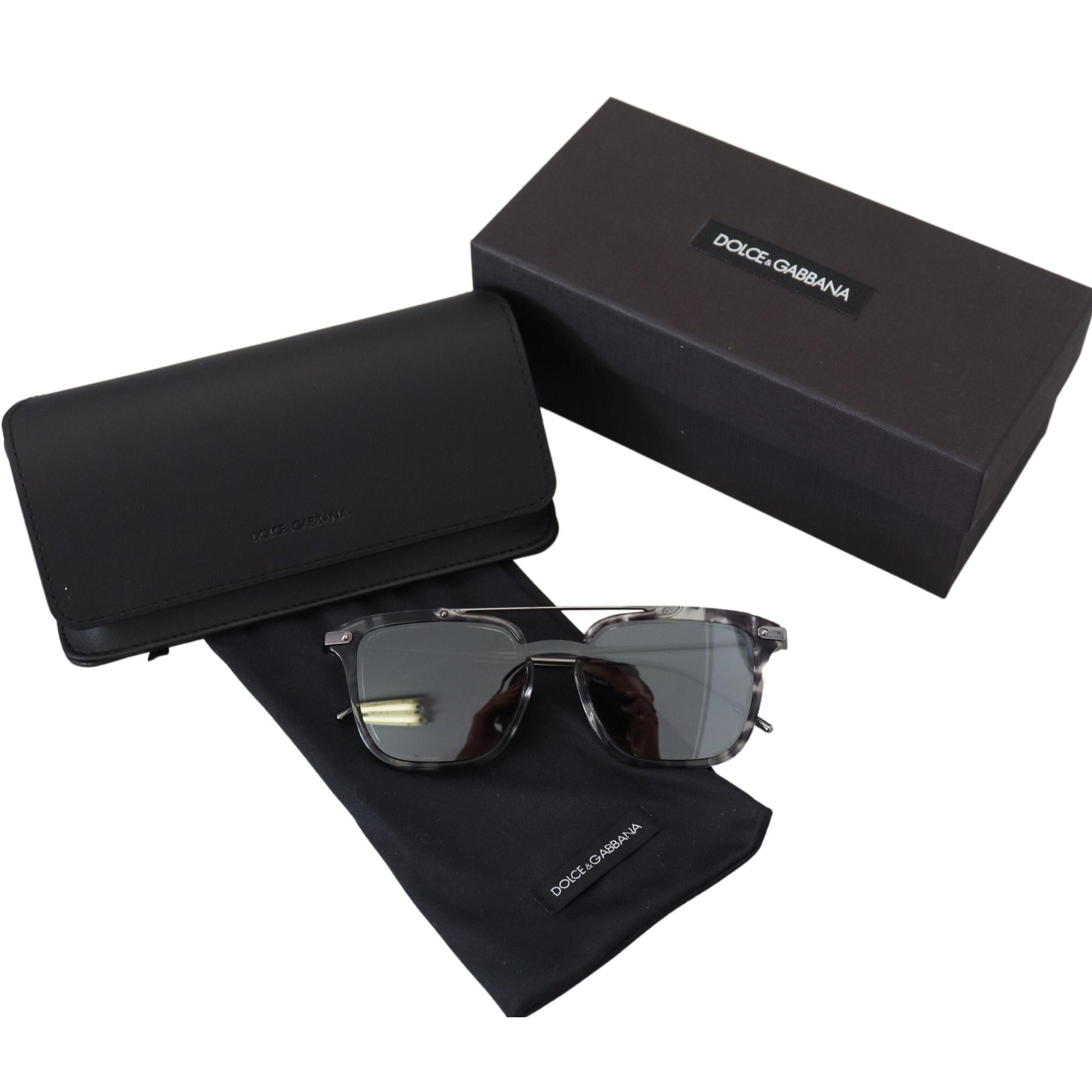 Dolce &amp; Gabbana Stunning Grey Acetate Sunglasses